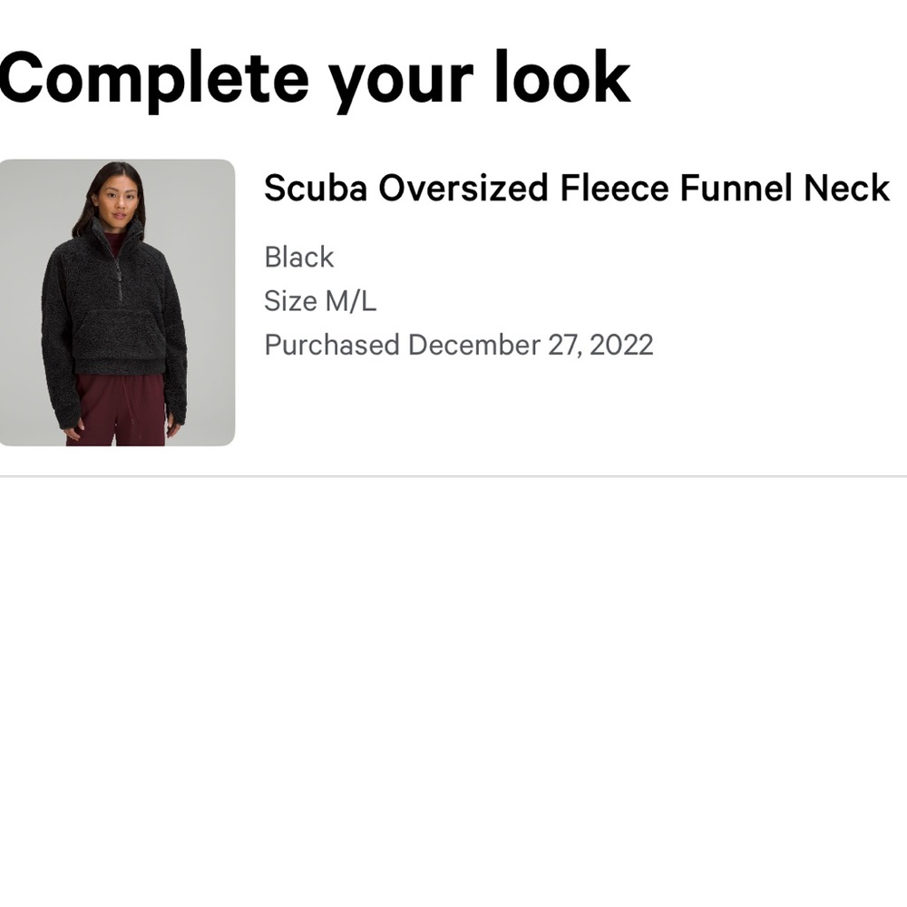 Lululemon scuba oversized fleece funnel neck